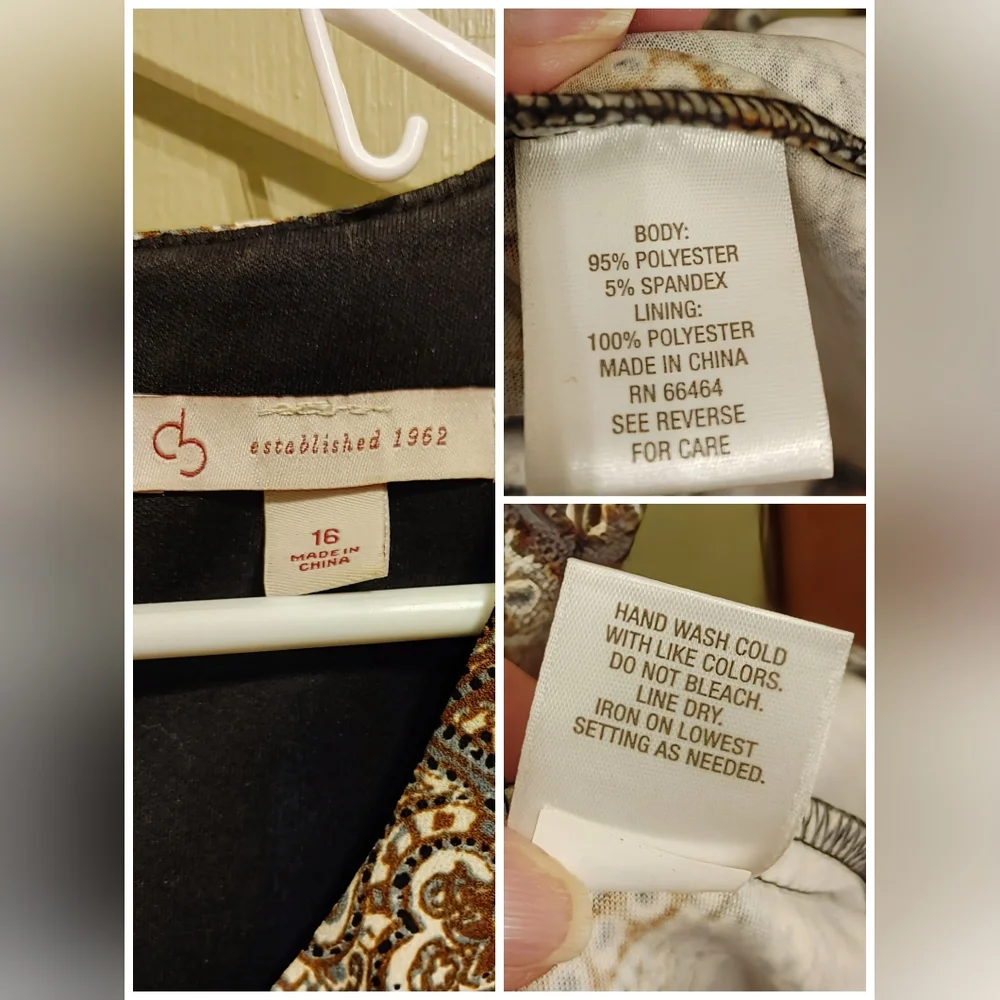 Elegant & Versatile, Dress Barn: Paisley Print Sleeveless Dress – Size 16 - Picture 7 of 7